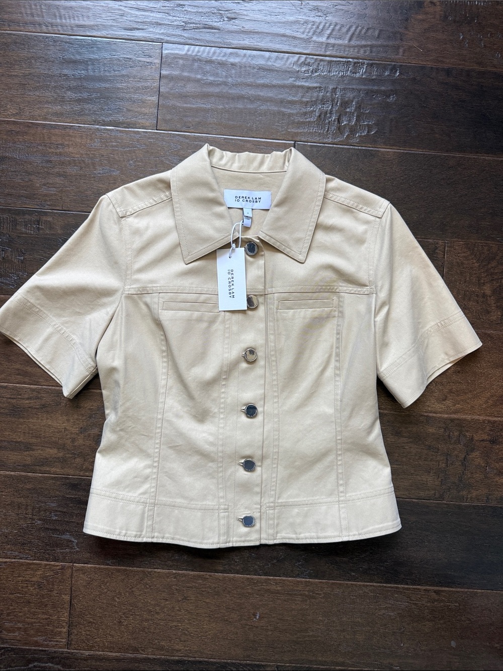 Derek Lam 10 Crosby Valeria short sleeve jacket  safari size 4 new with tags